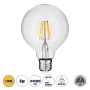GLOBOSTAR® BUBBLE 99009 Λάμπα E27 G95 LED 4W 400lm 360° AC 220-240V IP20 Θερμό Λευκό 2700K - Long Filament Chip - Διάφανο - Μ9.5 x Π9.5 x Υ13.7cm - 3 Χρόνια Εγγύηση