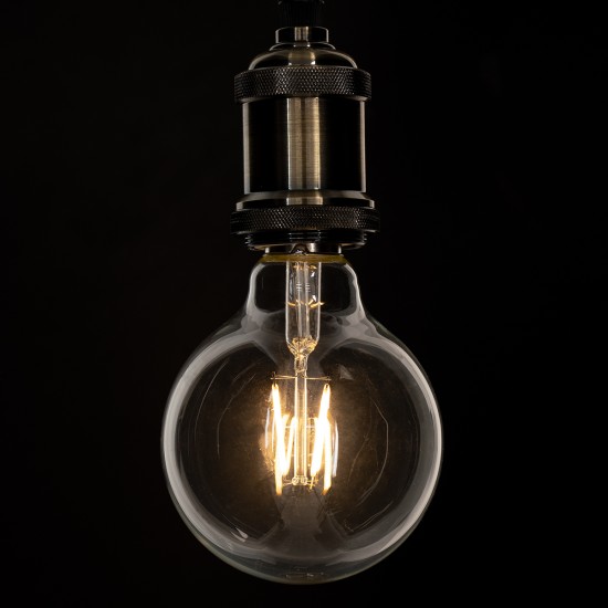 GloboStar® 99009 Λάμπα LED Long Filament E27 G95 Γλόμπος 4W 400lm 360° AC 220-240V IP20 Φ9.5 x Υ13.5cm Θερμό Λευκό 2700K με Διάφανο Γυαλί - Dimmable - 3 Years Warranty GloboStar® 99009 Λάμπα LED Long Filament E27 G95 Γλόμπος 4W 400lm 360° AC 220-240V IP20 Φ9.5 x Υ13.5cm Θερμό Λευκό 2700K με Διάφανο Γυαλί - Dimmable - 3 Years Warranty