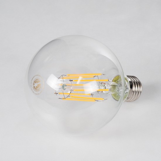 GloboStar® 99011 Λάμπα LED Long Filament E27 G95 Γλόμπος 12W 1200lm 360° AC 220-240V IP20 Φ9.5 x Υ13.5cm Θερμό Λευκό 2700K με Διάφανο Γυαλί - Dimmable - 3 Years Warranty GloboStar® 99011 Λάμπα LED Long Filament E27 G95 Γλόμπος 12W 1200lm 360° AC 220-240V IP20 Φ9.5 x Υ13.5cm Θερμό Λευκό 2700K με Διάφανο Γυαλί - Dimmable - 3 Years Warranty