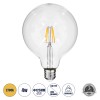 GloboStar® 99012 Λάμπα LED Long Filament E27 G125 Γλόμπος 4W 400lm 360° AC 220-240V IP20 Φ12.5 x Υ18cm Θερμό Λευκό 2700K με Διάφανο Γυαλί - Dimmable - 3 Years Warranty