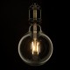 GloboStar® 99012 Λάμπα LED Long Filament E27 G125 Γλόμπος 4W 400lm 360° AC 220-240V IP20 Φ12.5 x Υ18cm Θερμό Λευκό 2700K με Διάφανο Γυαλί - Dimmable - 3 Years Warranty