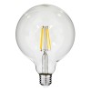 GloboStar® 99013 Λάμπα LED Long Filament E27 G125 Γλόμπος 8W 800lm 360° AC 220-240V IP20 Φ12.5 x Υ18cm Θερμό Λευκό 2700K με Διάφανο Γυαλί - Dimmable - 3 Years Warranty