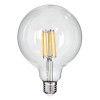GloboStar® 99014 Λάμπα LED Long Filament E27 G125 Γλόμπος 12W 1200lm 360° AC 220-240V IP20 Φ12.5 x Υ18cm Θερμό Λευκό 2700K με Διάφανο Γυαλί - Dimmable - 3 Years Warranty