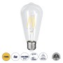 GLOBOSTAR® PEAR 99015 Λάμπα E27 ST64 LED 4W 400lm 360° AC 220-240V IP20 Θερμό Λευκό 2700K Dimmable - Long Filament Chip - Διάφανο - Μ6.4 x Π6.4 x Υ14cm - 3 Χρόνια Εγγύηση