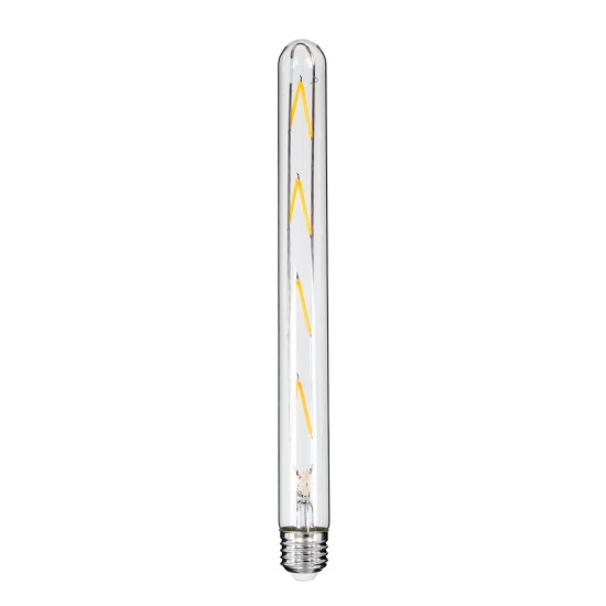 GloboStar® 99020 Λάμπα LED Long Filament E27 T30 Σωλήνας 8W 800lm 360° AC 220-240V IP20 Φ3 x Υ30cm Θερμό Λευκό 2700K με Διάφανο Γυαλί - Dimmable - 3 Years Warranty