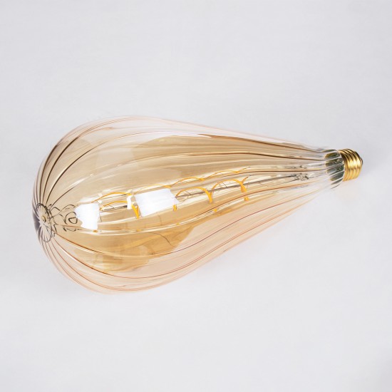 GloboStar® 99024 Λάμπα LED Soft S Spiral Filament E27 OT120 ZEPPELIN Γλόμπος 6W 420lm 360° AC 220-240V IP20 Φ12 x Υ46cm Ultra Θερμό Λευκό 2200K με Μελί Γυαλί - Dimmable - 3 Years Warranty GloboStar® 99024 Λάμπα LED Soft S Spiral Filament E27 OT120 ZEPPELIN Γλόμπος 6W 420lm 360° AC 220-240V IP20 Φ12 x Υ46cm Ultra Θερμό Λευκό 2200K με Μελί Γυαλί - Dimmable - 3 Years Warranty