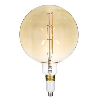 GLOBOSTAR® BULETTE 99029 Λάμπα E27 G300 LED 10W 800lm 360° AC 220-240V IP20 Ultra Θερμό Λευκό 2200K Dimmable - Long Filament Chip - Μελί - Μ30 x Π30 x Υ49cm - 3 Χρόνια Εγγύηση