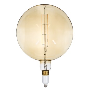 GLOBOSTAR® ORBITAL 99030 Λάμπα E27 G380 LED 10W 800lm 360° AC 220-240V IP20 Ultra Θερμό Λευκό 2200K Dimmable - Long Filament Chip - Μελί - Μ38 x Π38 x Υ55cm - 3 Χρόνια Εγγύηση