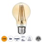 GLOBOSTAR® GLOBE 99037 Λάμπα E27 A60 LED 8W 720lm 360° AC 220-240V IP20 Ultra Θερμό Λευκό 2200K Dimmable - Long Filament Chip - Μελί - Μ6 x Π6 x Υ10.5cm - 3 Χρόνια Εγγύηση