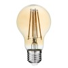 GloboStar® 99037 LED Long Filament Bulb E27 A60 Globe 8W 720lm 360° AC 220-240V IP20 D6 x H10.5cm Ultra Θερμό Λευκό 2200K με Μελί Γυαλί - Dimmable - 3 Years Warranty