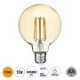 GLOBOSTAR® BUBBLE 99041 Λάμπα E27 G95 LED 12W 1080lm 360° AC 220-240V IP20 Ultra Θερμό Λευκό 2200K Dimmable - Long Filament Chip - Μελί - Μ9.5 x Π9.5 x Υ13.7cm - 3 Χρόνια Εγγύηση