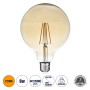 GLOBOSTAR® BUBBLE 99043 Λάμπα E27 G125 LED 8W 720lm 360° AC 220-240V IP20 Ultra Θερμό Λευκό 2200K Dimmable - Long Filament Chip - Μελί - Μ12.5 x Π12.5 x Υ18cm - 3 Χρόνια Εγγύηση