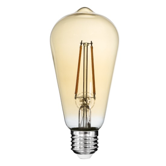 GloboStar® 99046 Λάμπα LED Long Filament E27 ST64 Αχλάδι 8W 720lm 360° AC 220-240V IP20 Φ6.4 x Υ14cm Ultra Θερμό Λευκό 2200K με Μελί Γυαλί - Dimmable - 3 Years Warranty GloboStar® 99046 Λάμπα LED Long Filament E27 ST64 Αχλάδι 8W 720lm 360° AC 220-240V IP20 Φ6.4 x Υ14cm Ultra Θερμό Λευκό 2200K με Μελί Γυαλί - Dimmable - 3 Years Warranty