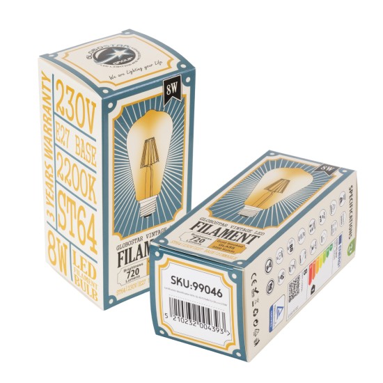 GloboStar® 99046 Λάμπα LED Long Filament E27 ST64 Αχλάδι 8W 720lm 360° AC 220-240V IP20 Φ6.4 x Υ14cm Ultra Θερμό Λευκό 2200K με Μελί Γυαλί - Dimmable - 3 Years Warranty GloboStar® 99046 Λάμπα LED Long Filament E27 ST64 Αχλάδι 8W 720lm 360° AC 220-240V IP20 Φ6.4 x Υ14cm Ultra Θερμό Λευκό 2200K με Μελί Γυαλί - Dimmable - 3 Years Warranty