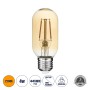 GLOBOSTAR® TUBIS 99048 Λάμπα Σωλήνας E27 T45 LED 4W 350lm 360° AC 220-240V IP20 Ultra Θερμό Λευκό 2200K Dimmable - Long Filament Chip - Μελί - Μ4.5 x Π4.5 x Υ11cm - 3 Χρόνια Εγγύηση