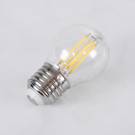 GloboStar® 99052 Λάμπα LED Long Filament E27 G45 Γλομπάκι 6W 660lm 360° AC 220-240V IP20 Φ4.5 x Υ7.5cm Φυσικό Λευκό 4000K με Διάφανο Γυαλί - Dimmable - 3 Years Warranty GloboStar® 99052 Λάμπα LED Long Filament E27 G45 Γλομπάκι 6W 660lm 360° AC 220-240V IP20 Φ4.5 x Υ7.5cm Φυσικό Λευκό 4000K με Διάφανο Γυαλί - Dimmable - 3 Years Warranty