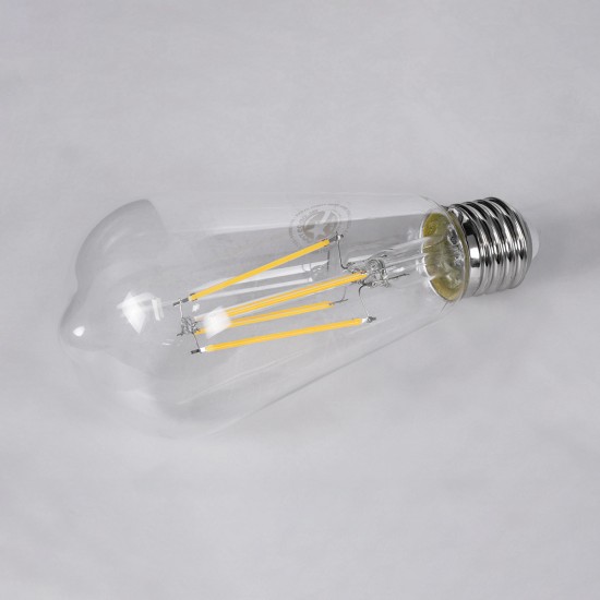 GloboStar® 99056 Λάμπα LED Long Filament E27 ST64 Αχλάδι 10W 1100lm 360° AC 220-240V IP20 Φ6.4 x Υ14cm Φυσικό Λευκό 4000K με Διάφανο Γυαλί - Dimmable - 3 Years Warranty GloboStar® 99056 Λάμπα LED Long Filament E27 ST64 Αχλάδι 10W 1100lm 360° AC 220-240V IP20 Φ6.4 x Υ14cm Φυσικό Λευκό 4000K με Διάφανο Γυαλί - Dimmable - 3 Years Warranty