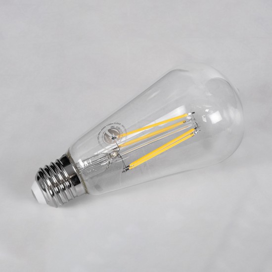 GloboStar® 99056 Λάμπα LED Long Filament E27 ST64 Αχλάδι 10W 1100lm 360° AC 220-240V IP20 Φ6.4 x Υ14cm Φυσικό Λευκό 4000K με Διάφανο Γυαλί - Dimmable - 3 Years Warranty GloboStar® 99056 Λάμπα LED Long Filament E27 ST64 Αχλάδι 10W 1100lm 360° AC 220-240V IP20 Φ6.4 x Υ14cm Φυσικό Λευκό 4000K με Διάφανο Γυαλί - Dimmable - 3 Years Warranty