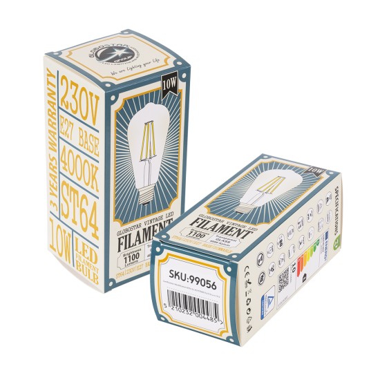GloboStar® 99056 Λάμπα LED Long Filament E27 ST64 Αχλάδι 10W 1100lm 360° AC 220-240V IP20 Φ6.4 x Υ14cm Φυσικό Λευκό 4000K με Διάφανο Γυαλί - Dimmable - 3 Years Warranty GloboStar® 99056 Λάμπα LED Long Filament E27 ST64 Αχλάδι 10W 1100lm 360° AC 220-240V IP20 Φ6.4 x Υ14cm Φυσικό Λευκό 4000K με Διάφανο Γυαλί - Dimmable - 3 Years Warranty