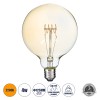 GloboStar® 99081 Λάμπα LED Ultra Thin Soft S Spiral Filament E27 G125 Γλόμπος 4W 280lm 360° AC 220-240V IP20 Φ12.5 x Υ18cm Ultra Θερμό Λευκό 2200K με Μελί Γυαλί - Dimmable - 3 Years Warranty
