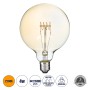 GLOBOSTAR® BUBBLE 99081 Λάμπα E27 G125 LED 4W 280lm 360° AC 220-240V IP20 Ultra Θερμό Λευκό 2200K Dimmable - Ultra Thin Soft T Spiral Filament Chip - Μελί - Μ12.5 x Π12.5 x Υ18cm - 3 Χρόνια Εγγύηση