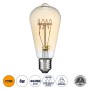 GLOBOSTAR® PEAR 99082 Λάμπα E27 ST64 LED 4W 280lm 360° AC 220-240V IP20 Ultra Θερμό Λευκό 2200K Dimmable - Ultra Thin Soft T Spiral Filament Chip - Μελί - Μ6.4 x Π6.4 x Υ14cm - 3 Χρόνια Εγγύηση