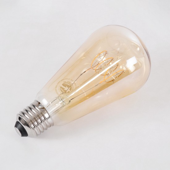 GloboStar® 99082 Λάμπα LED Ultra Thin Soft S Spiral Filament E27 ST64 Αχλάδι 4W 280lm 360° AC 220-240V IP20 Φ6.4 x Υ14cm Ultra Θερμό Λευκό 2200K με Μελί Γυαλί - Dimmable - 3 Years Warranty GloboStar® 99082 Λάμπα LED Ultra Thin Soft S Spiral Filament E27 ST64 Αχλάδι 4W 280lm 360° AC 220-240V IP20 Φ6.4 x Υ14cm Ultra Θερμό Λευκό 2200K με Μελί Γυαλί - Dimmable - 3 Years Warranty