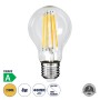 GLOBOSTAR® GLOBE 99083 Λάμπα E27 A60 LED 4W 840lm 360° AC 220-240V IP20 Θερμό Λευκό 2700K - Long Filament Chip - Διάφανο - Μ6 x Π6 x Υ11cm - 3 Χρόνια Εγγύηση