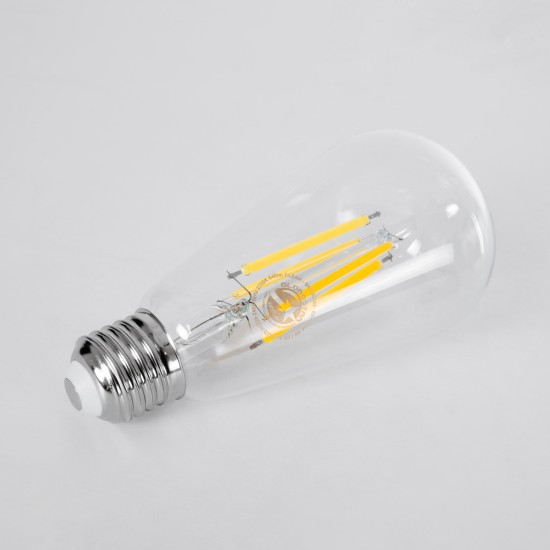 GloboStar® 99086 Λάμπα LED Long Filament E27 ST64 Αχλάδι 4W 840lm 360° AC 220-240V IP20 Φ6.4 x Υ14.5cm Θερμό Λευκό 2700K με Διάφανο Γυαλί - Pro Series 210lm/W - A Ενεργειακή Κλάση - 3 Χρόνια Εγγύηση GloboStar® 99086 Λάμπα LED Long Filament E27 ST64 Αχλάδι 4W 840lm 360° AC 220-240V IP20 Φ6.4 x Υ14.5cm Θερμό Λευκό 2700K με Διάφανο Γυαλί - Pro Series 210lm/W - A Ενεργειακή Κλάση - 3 Χρόνια Εγγύηση