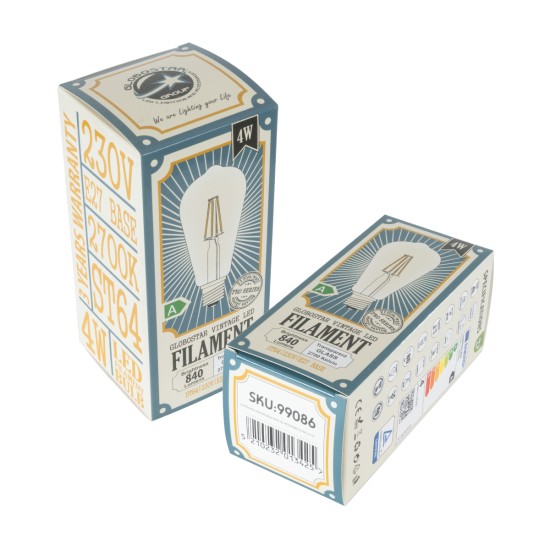 GloboStar® 99086 Λάμπα LED Long Filament E27 ST64 Αχλάδι 4W 840lm 360° AC 220-240V IP20 Φ6.4 x Υ14.5cm Θερμό Λευκό 2700K με Διάφανο Γυαλί - Pro Series 210lm/W - A Ενεργειακή Κλάση - 3 Χρόνια Εγγύηση GloboStar® 99086 Λάμπα LED Long Filament E27 ST64 Αχλάδι 4W 840lm 360° AC 220-240V IP20 Φ6.4 x Υ14.5cm Θερμό Λευκό 2700K με Διάφανο Γυαλί - Pro Series 210lm/W - A Ενεργειακή Κλάση - 3 Χρόνια Εγγύηση