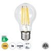 GloboStar® 99087 Λάμπα LED Long Filament E27 A60 Γλόμπος 7W 1470lm 360° AC 220-240V IP20 Φ6 x Υ11cm Θερμό Λευκό 2700K με Διάφανο Γυαλί - Pro Series 210lm/W - A Ενεργειακή Κλάση - 3 Χρόνια Εγγύηση