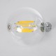 GloboStar® 99088 Λάμπα LED Long Filament E27 G95 Γλόμπος 7W 1470lm 360° AC 220-240V IP20 Φ9.5 x Υ13.8cm Θερμό Λευκό 2700K με Διάφανο Γυαλί - Pro Series 210lm/W - A Ενεργειακή Κλάση - 3 Χρόνια Εγγύηση