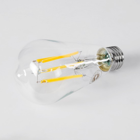 GloboStar® 99090 Λάμπα LED Long Filament E27 ST64 Αχλάδι 7W 1470lm 360° AC 220-240V IP20 Φ6.4 x Υ14.5cm Θερμό Λευκό 2700K με Διάφανο Γυαλί - Pro Series 210lm/W - A Ενεργειακή Κλάση - 3 Χρόνια Εγγύηση GloboStar® 99090 Λάμπα LED Long Filament E27 ST64 Αχλάδι 7W 1470lm 360° AC 220-240V IP20 Φ6.4 x Υ14.5cm Θερμό Λευκό 2700K με Διάφανο Γυαλί - Pro Series 210lm/W - A Ενεργειακή Κλάση - 3 Χρόνια Εγγύηση
