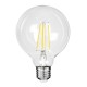 GloboStar® 99092 Λάμπα LED Long Filament E27 G95 Γλόμπος 4W 840lm 360° AC 220-240V IP20 Φ9.5 x Υ13.8cm Φυσικό Λευκό 4000K με Διάφανο Γυαλί - Pro Series 210lm/W - A Ενεργειακή Κλάση - 3 Χρόνια Εγγύηση