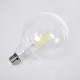 GloboStar® 99093 Λάμπα LED Long Filament E27 G125 Γλόμπος 4W 840lm 360° AC 220-240V IP20 Φ12.5 x Υ13.8cm Φυσικό Λευκό 4000K με Διάφανο Γυαλί - Pro Series 210lm/W - A Ενεργειακή Κλάση - 3 Χρόνια Εγγύηση