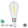 GLOBOSTAR® PEAR 99094 Λάμπα E27 ST64 LED 4W 840lm 360° AC 220-240V IP20 Φυσικό Λευκό 4500K - Long Filament Chip - Διάφανο - Μ6.4 x Π6.4 x Υ14.5cm - 3 Χρόνια Εγγύηση