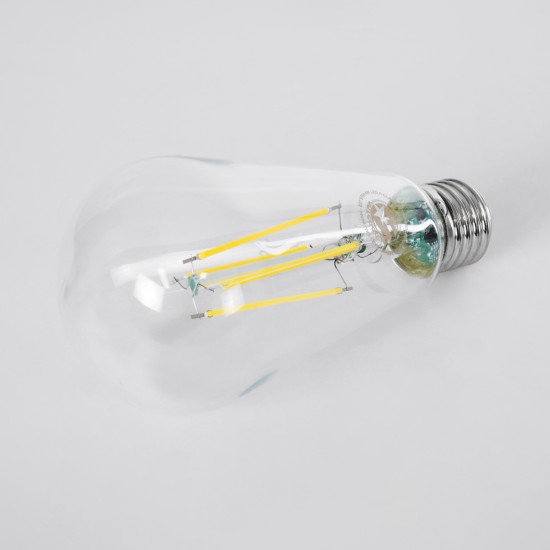 GloboStar® 99094 Λάμπα LED Long Filament E27 ST64 Αχλάδι 4W 840lm 360° AC 220-240V IP20 Φ6.4 x Υ14.5cm Φυσικό Λευκό 4000K με Διάφανο Γυαλί - Pro Series 210lm/W - A Ενεργειακή Κλάση - 3 Χρόνια Εγγύηση GloboStar® 99094 Λάμπα LED Long Filament E27 ST64 Αχλάδι 4W 840lm 360° AC 220-240V IP20 Φ6.4 x Υ14.5cm Φυσικό Λευκό 4000K με Διάφανο Γυαλί - Pro Series 210lm/W - A Ενεργειακή Κλάση - 3 Χρόνια Εγγύηση