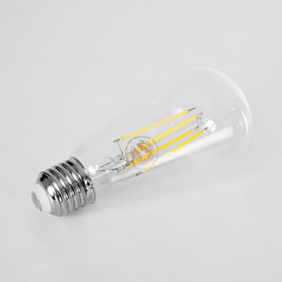 GloboStar® 99094 Λάμπα LED Long Filament E27 ST64 Αχλάδι 4W 840lm 360° AC 220-240V IP20 Φ6.4 x Υ14.5cm Φυσικό Λευκό 4000K με Διάφανο Γυαλί - Pro Series 210lm/W - A Ενεργειακή Κλάση - 3 Χρόνια Εγγύηση GloboStar® 99094 Λάμπα LED Long Filament E27 ST64 Αχλάδι 4W 840lm 360° AC 220-240V IP20 Φ6.4 x Υ14.5cm Φυσικό Λευκό 4000K με Διάφανο Γυαλί - Pro Series 210lm/W - A Ενεργειακή Κλάση - 3 Χρόνια Εγγύηση