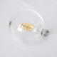 GloboStar® 99137 Λάμπα LED  Soft S Spiral Filament E27 G125 Γλόμπος 4W 300lm 360° AC 220-240V IP20 Φ12.5 x Υ18cm Θερμό Λευκό 2700K με Διάφανο Γυαλί Dimmable - 3 Χρόνια Εγγύηση