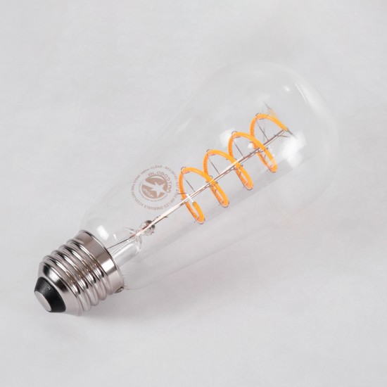 GloboStar® 99143 Λάμπα LED Soft S Spiral Filament E27 ST64 Αχλάδι 4W 300lm 360° AC 220-240V IP20 Φ6.4 x Υ14cm Θερμό Λευκό 2700K με Διάφανο Γυαλί - Dimmable - 3 Χρόνια Εγγύηση GloboStar® 99143 Λάμπα LED Soft S Spiral Filament E27 ST64 Αχλάδι 4W 300lm 360° AC 220-240V IP20 Φ6.4 x Υ14cm Θερμό Λευκό 2700K με Διάφανο Γυαλί - Dimmable - 3 Χρόνια Εγγύηση
