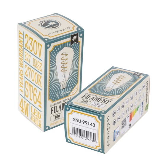 GloboStar® 99143 Λάμπα LED Soft S Spiral Filament E27 ST64 Αχλάδι 4W 300lm 360° AC 220-240V IP20 Φ6.4 x Υ14cm Θερμό Λευκό 2700K με Διάφανο Γυαλί - Dimmable - 3 Χρόνια Εγγύηση GloboStar® 99143 Λάμπα LED Soft S Spiral Filament E27 ST64 Αχλάδι 4W 300lm 360° AC 220-240V IP20 Φ6.4 x Υ14cm Θερμό Λευκό 2700K με Διάφανο Γυαλί - Dimmable - 3 Χρόνια Εγγύηση