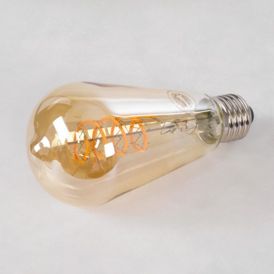 GloboStar® 99144 Λάμπα LED Soft S Spiral Filament E27 ST64 Αχλάδι 4W 280lm 360° AC 220-240V IP20 Φ6.4 x Υ14cm Ultra Θερμό Λευκό 2200K με Μελί Γυαλί - Dimmable - 3 Χρόνια Εγγύηση GloboStar® 99144 Λάμπα LED Soft S Spiral Filament E27 ST64 Αχλάδι 4W 280lm 360° AC 220-240V IP20 Φ6.4 x Υ14cm Ultra Θερμό Λευκό 2200K με Μελί Γυαλί - Dimmable - 3 Χρόνια Εγγύηση