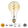 GLOBOSTAR® CHERRY 99164 Λάμπα E27 PS30 LED 4W 280lm 360° AC 220-240V IP20 Ultra Θερμό Λευκό 2200K Dimmable - Soft S Spiral Filament Chip - Μελί - Μ9.5 x Π9.5 x Υ17.5cm - 3 Χρόνια Εγγύηση