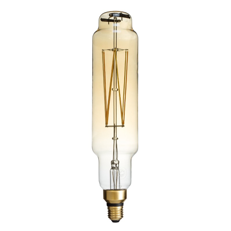 GloboStar® 99168 Λάμπα LED Long Filament E27 BTT80 BANANAS Γλόμπος 8W 720lm 360° AC 220-240V IP20 Φ7.8 x Υ34.5cm Ultra Θερμό Λευκό 2200K με Μελί Γυαλί - Dimmable - 3 Χρόνια Εγγύηση