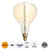 GloboStar® 99171 Λάμπα LED Soft S Spiral Filament E27 ER180 PAPAYAS Γλόμπος 6W 420lm 360° AC 220-240V IP20 Φ18 x Υ30cm Ultra Θερμό Λευκό 2200K με Μελί Γυαλί - Dimmable - 3 Years Warranty