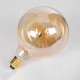 GloboStar® 99254 Λάμπα LED Ultra Thin Soft S Spiral Letter Filament E27 G125 HOME Γλόμπος 2.4W 204lm 360° AC 220-240V IP20 Φ12.5 x Υ18cm Ultra Θερμό Λευκό 2200K με Μελί Γυαλί - Dimmable - 3 Years Warranty