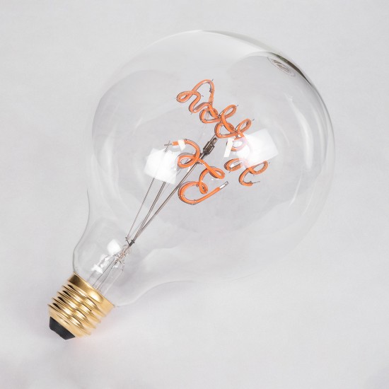 GloboStar® 99259 Λάμπα LED Ultra Thin Soft S Spiral Letter Filament E27 G125 BE HAPPY Γλόμπος 4W 340lm 360° AC 220-240V IP20 Φ12.5 x Υ18cm Ροζ με Διάφανο Γυαλί - Dimmable - 3 Years Warranty GloboStar® 99259 Λάμπα LED Ultra Thin Soft S Spiral Letter Filament E27 G125 BE HAPPY Γλόμπος 4W 340lm 360° AC 220-240V IP20 Φ12.5 x Υ18cm Ροζ με Διάφανο Γυαλί - Dimmable - 3 Years Warranty