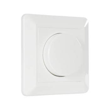 GloboStar® 999-0006 Ροοστάτης Dimmer Τοίχου LED AC100-240V 400W IP20 Μ8.4 x Π8.4 x Υ4.5cm