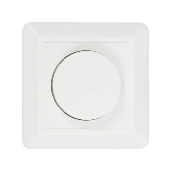 GloboStar® 999-0006 Ροοστάτης Dimmer Τοίχου LED AC100-240V 400W IP20 Μ8.4 x Π8.4 x Υ4.5cm