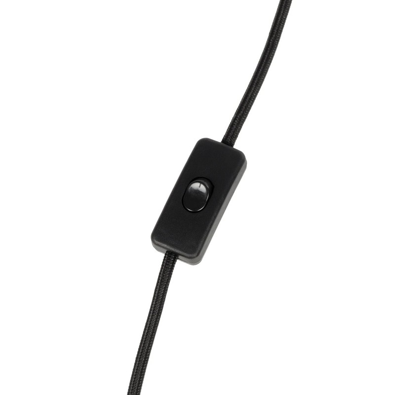 GLOBOSTAR® JAVAN 999-0036 Μοντέρνο Επιτραπέζιο Φωτιστικό Πορτατίφ με Ντουί 1 x E27 AC 220-240V IP20 - Διάφανο & Μαύρο - Μ30 x Π30 x Υ40cm